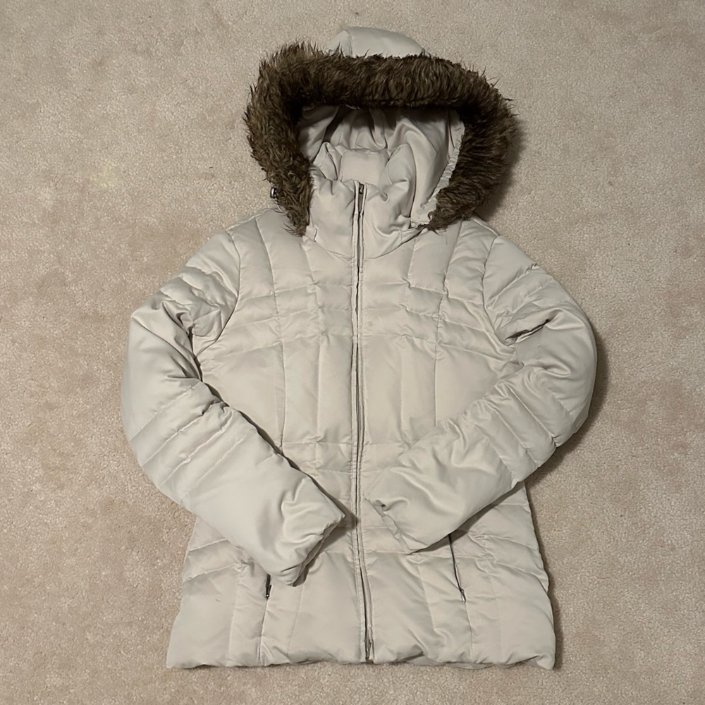 Calvin Klein winter coat with faux fur trim on hood.